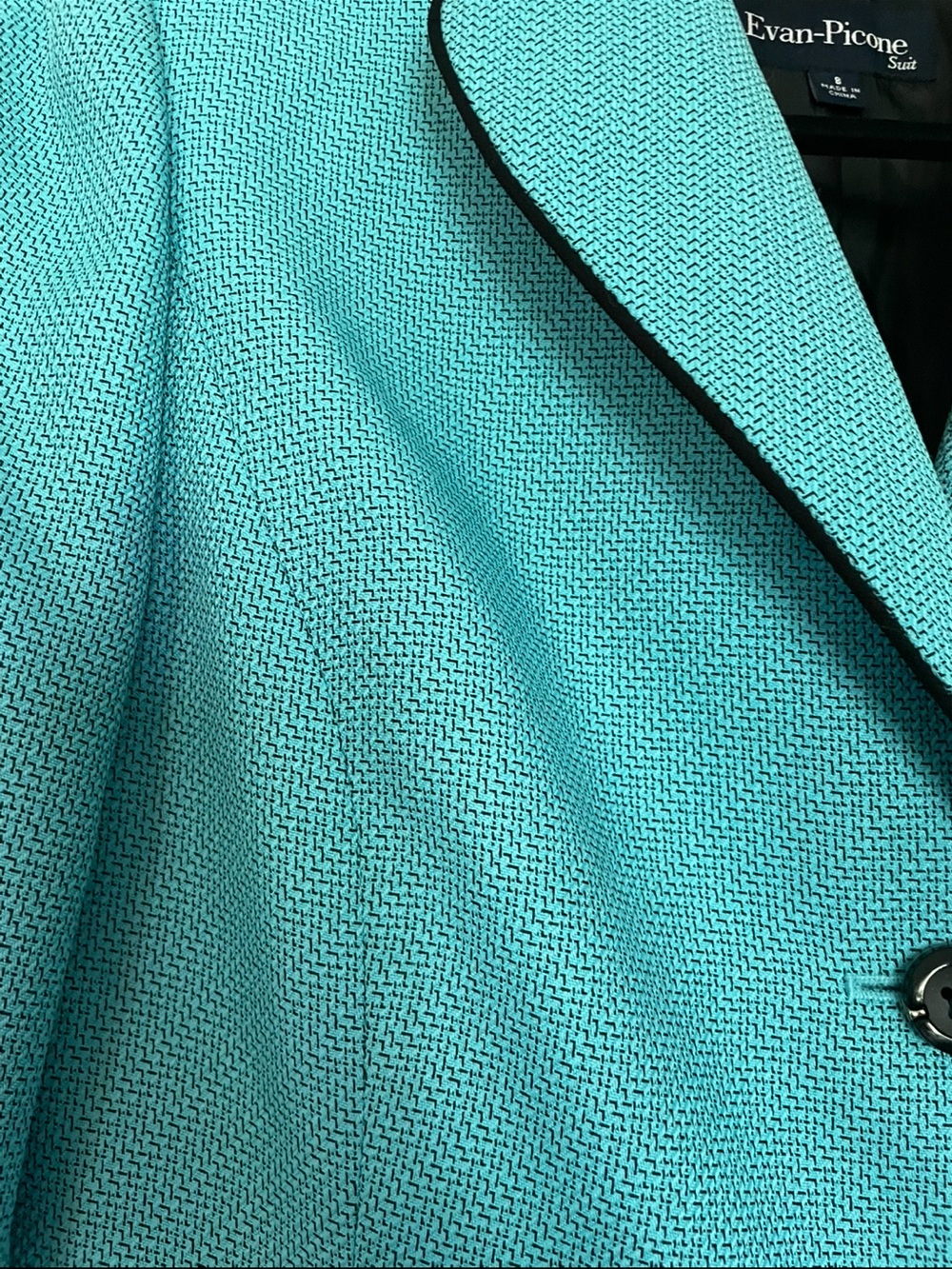 Vintage Evan-Picone Teal Notch Collar Blazer - Picture 13 of 14